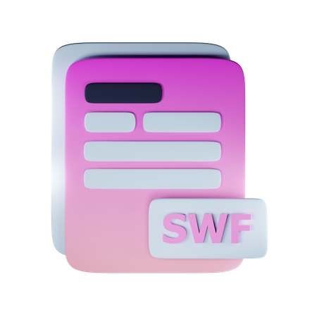 Extensão de arquivo swf  3D Icon