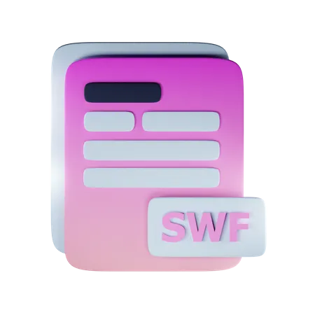 Extensão de arquivo swf  3D Icon