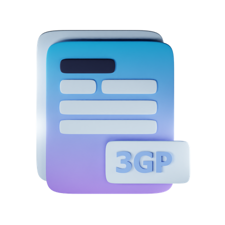 Extensión de archivo 3gp  3D Icon