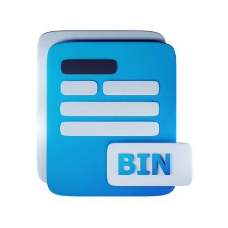 Extensión de archivo bin  3D Icon