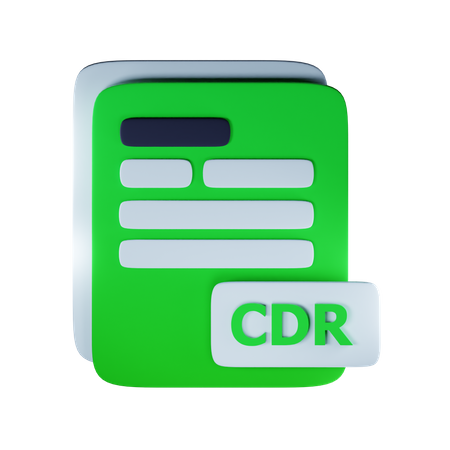 Extensión de archivo cdr  3D Icon