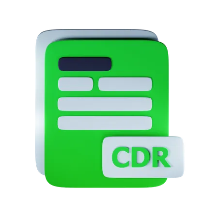 Extensión de archivo cdr  3D Icon