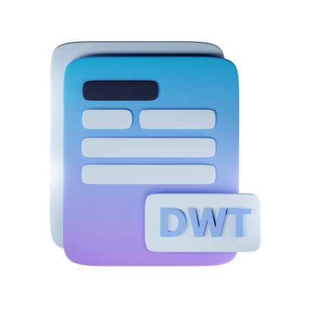 Extensión de archivo dwt  3D Icon