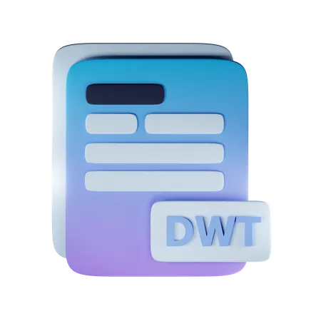 Extensión de archivo dwt  3D Icon