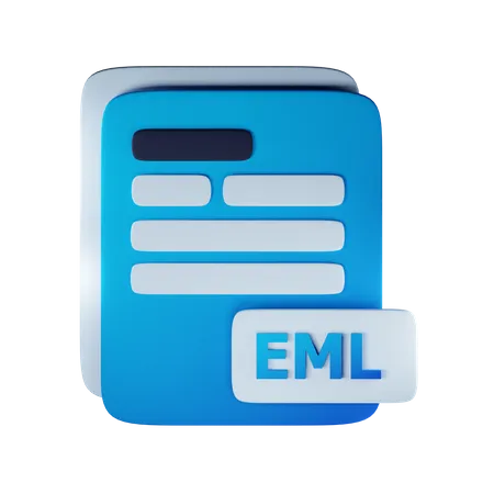 Extensión de archivo eml  3D Icon