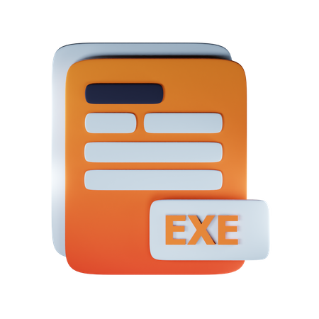 Extensión de archivo exe  3D Icon