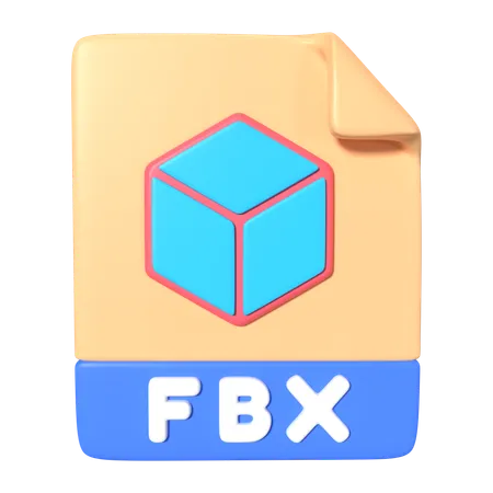 Extensión de archivo fbx  3D Icon