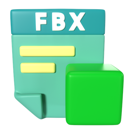 Extensión de archivo fbx  3D Icon