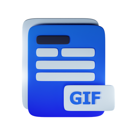 Extensión de archivo gif  3D Icon