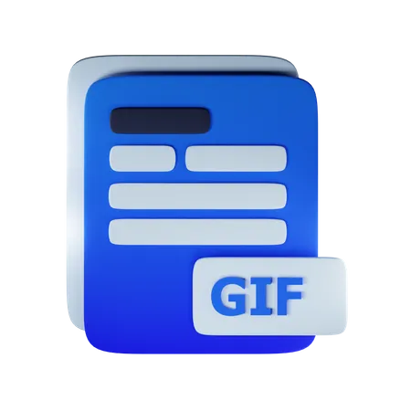 Extensión de archivo gif  3D Icon