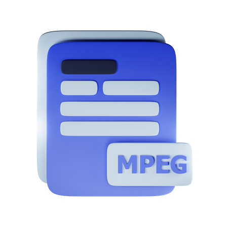 Extensión de archivo mpeg  3D Icon