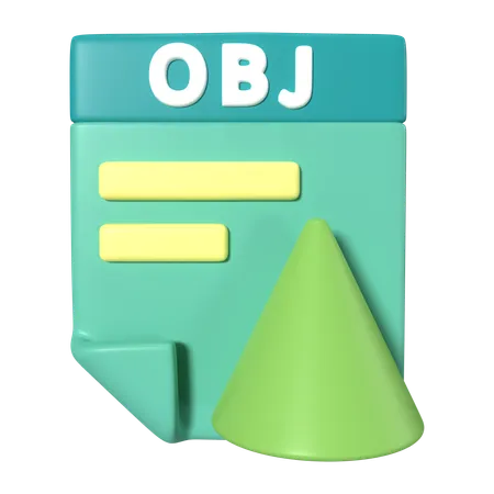 Extensión de archivo obj  3D Icon