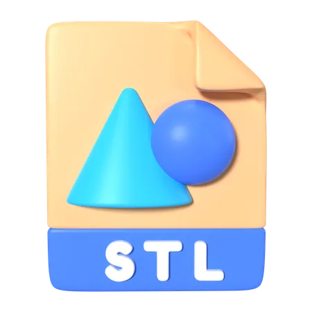 Extensión de archivo stl  3D Icon
