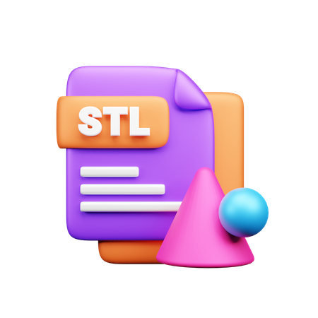 Extensión de archivo stl  3D Icon