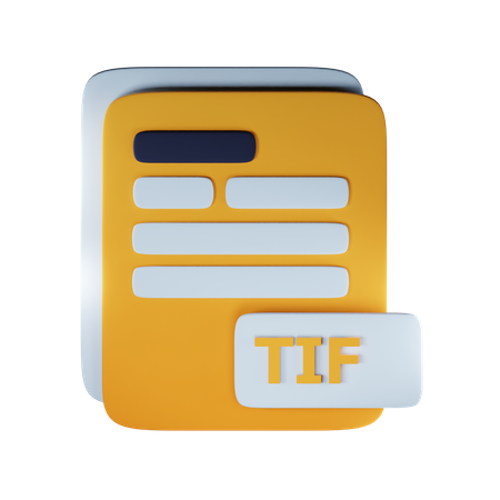 Extensión de archivo tif  3D Icon
