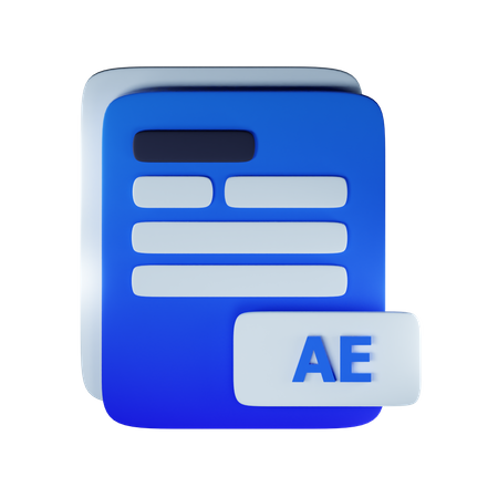 Extension de fichier AE  3D Icon