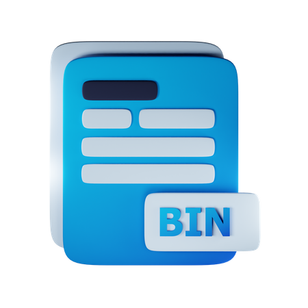 Extension de fichier bin  3D Icon
