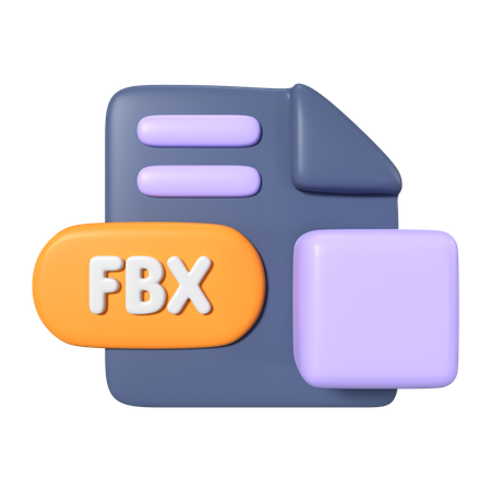 Extension de fichier FBX  3D Icon