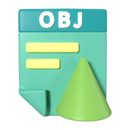 Extension de fichier obj  3D Icon