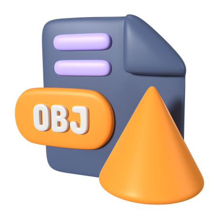 Extension de fichier obj  3D Icon