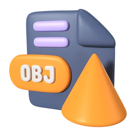 Extension de fichier obj  3D Icon