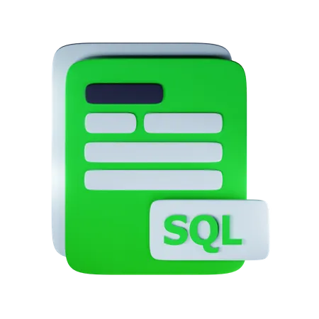 Extension de fichier SQL  3D Icon