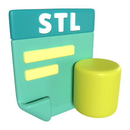 Extension de fichier stl  3D Icon