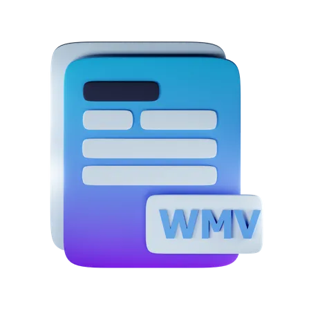 Extension de fichier WMV  3D Icon