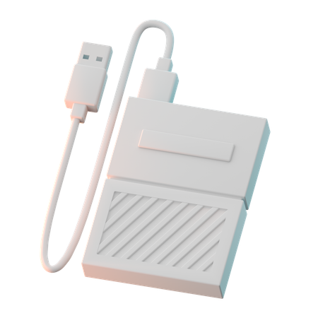 External Hard Drive  3D Icon