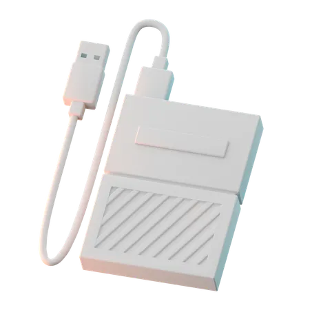 External Hard Drive  3D Icon