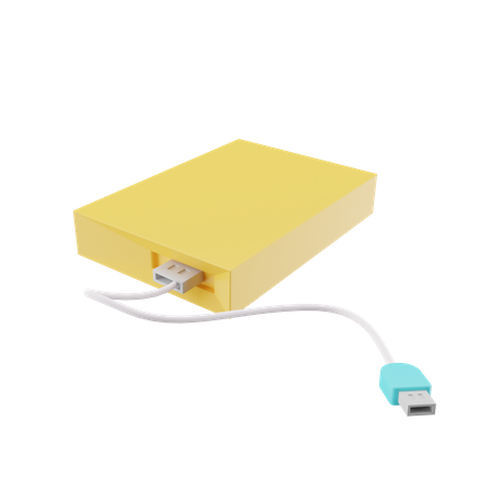 External Hard Drive  3D Icon