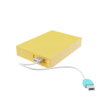 External Hard Drive  3D Icon