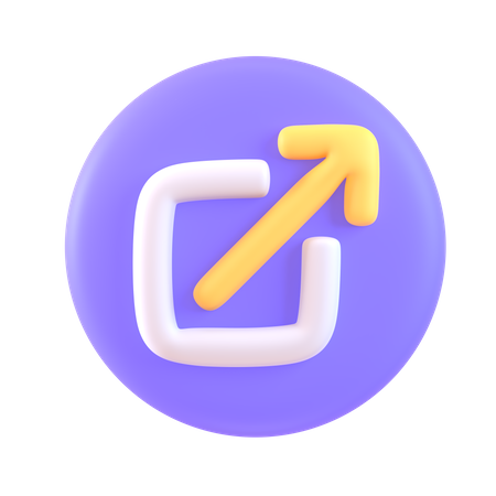 External Link  3D Icon