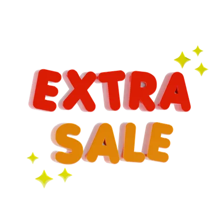 Extra Sale Shopping Text 3 D Icon 3D Icon