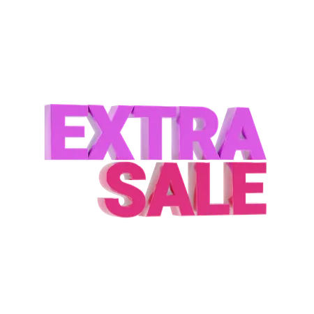 Extra Sale Shopping Text 3 D Icon 3D Icon