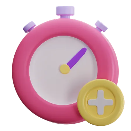 Extra Time 3 D Time Management 3D Icon