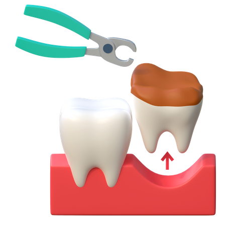 Extração de dente quebrado  3D Icon