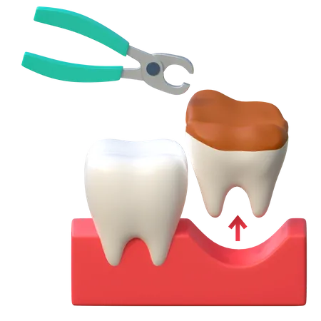 Extração de dente quebrado  3D Icon