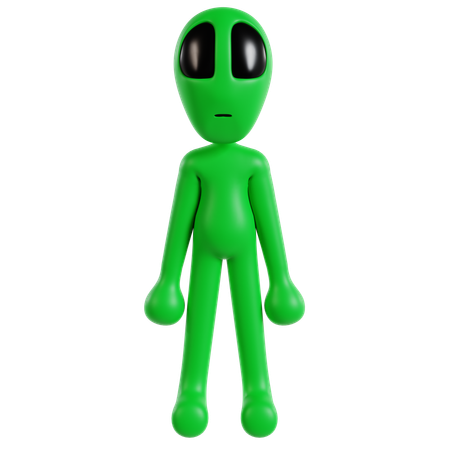 Alienígena extraterrestre no espaço  3D Icon