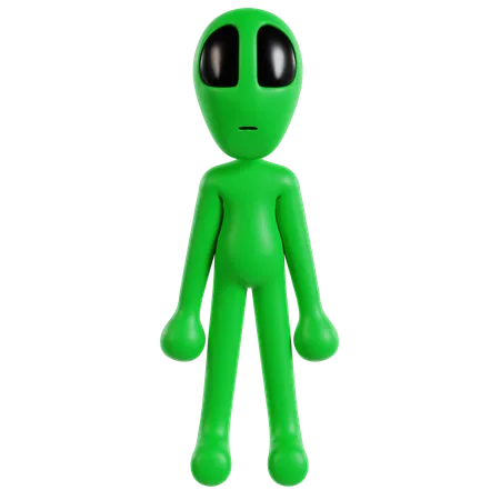 Alienígena extraterrestre no espaço  3D Icon