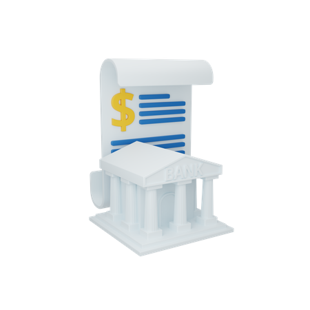 Extrato bancário  3D Icon