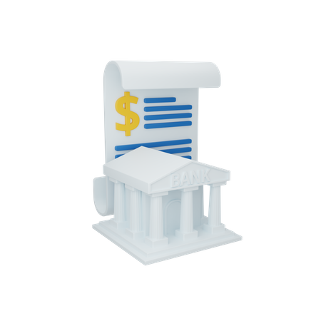 Extrato bancário  3D Illustration