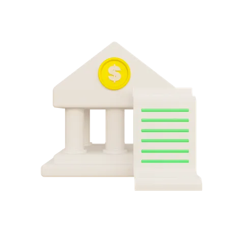 Extrato bancário  3D Icon