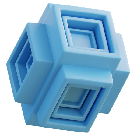 Extrude Cube  3D Icon