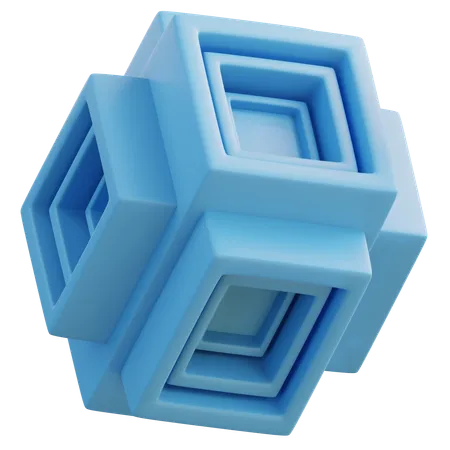 Extrude Cube  3D Icon