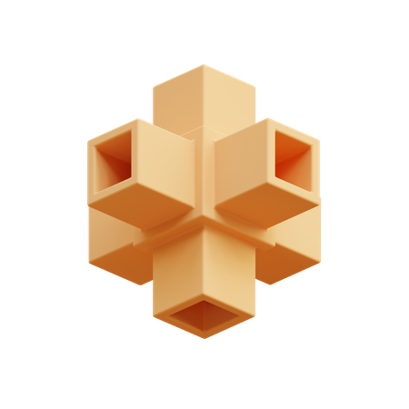 Extruded Cubes  3D Icon