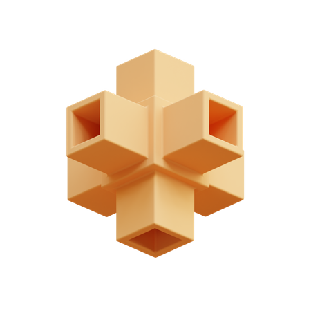 Extruded Cubes 3D Icon