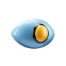 3d eye look logo