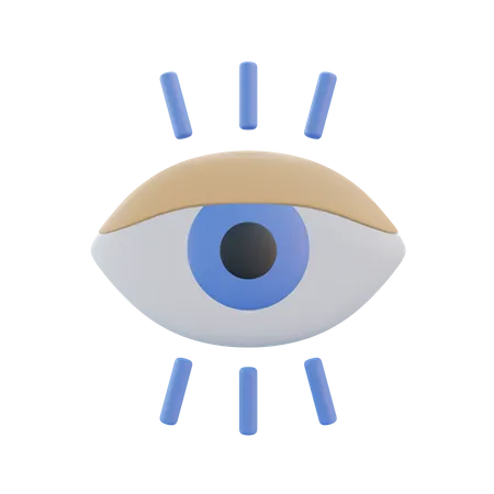 Eye Graphic Design 3 D Icon Illustration With Transparent Background 3D Icon