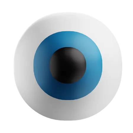 3 D Eye Illustration With Transparetnt Background 3D Icon